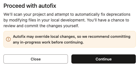 Proceed with autofix